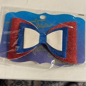 Tutu Girl Magic Red/White/Blue Hair-bow 1pc